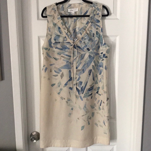 Anthropologie Dresses & Skirts - Anthropologie Mosaic COTTON Dress Ivory/Blue LOVE!